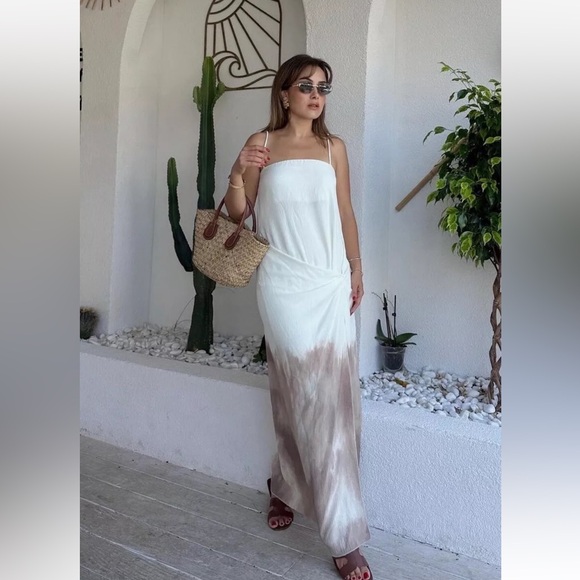 Zara draped Ombre dress Size Small NWT - Picture 2 of 13